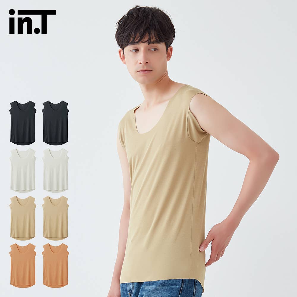 【ネット限定２枚セット/Ｔシャツ専用(ゆったり)】汗取りパッド付きスリーブレス【送料無料】